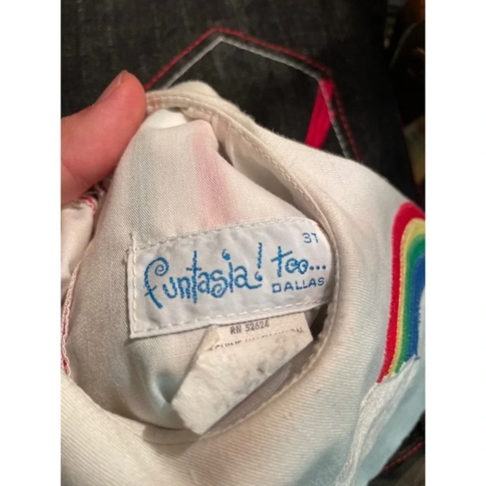 Funtasia Too Rainbow Romper Striped Pockets Vintage‎ Colorful Kids 3T